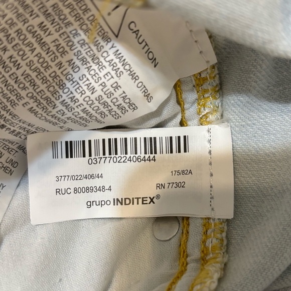 Zara High Waist Palazzo Fit Jeans in Light Blue Size 12. NWT - Picture 12 of 14